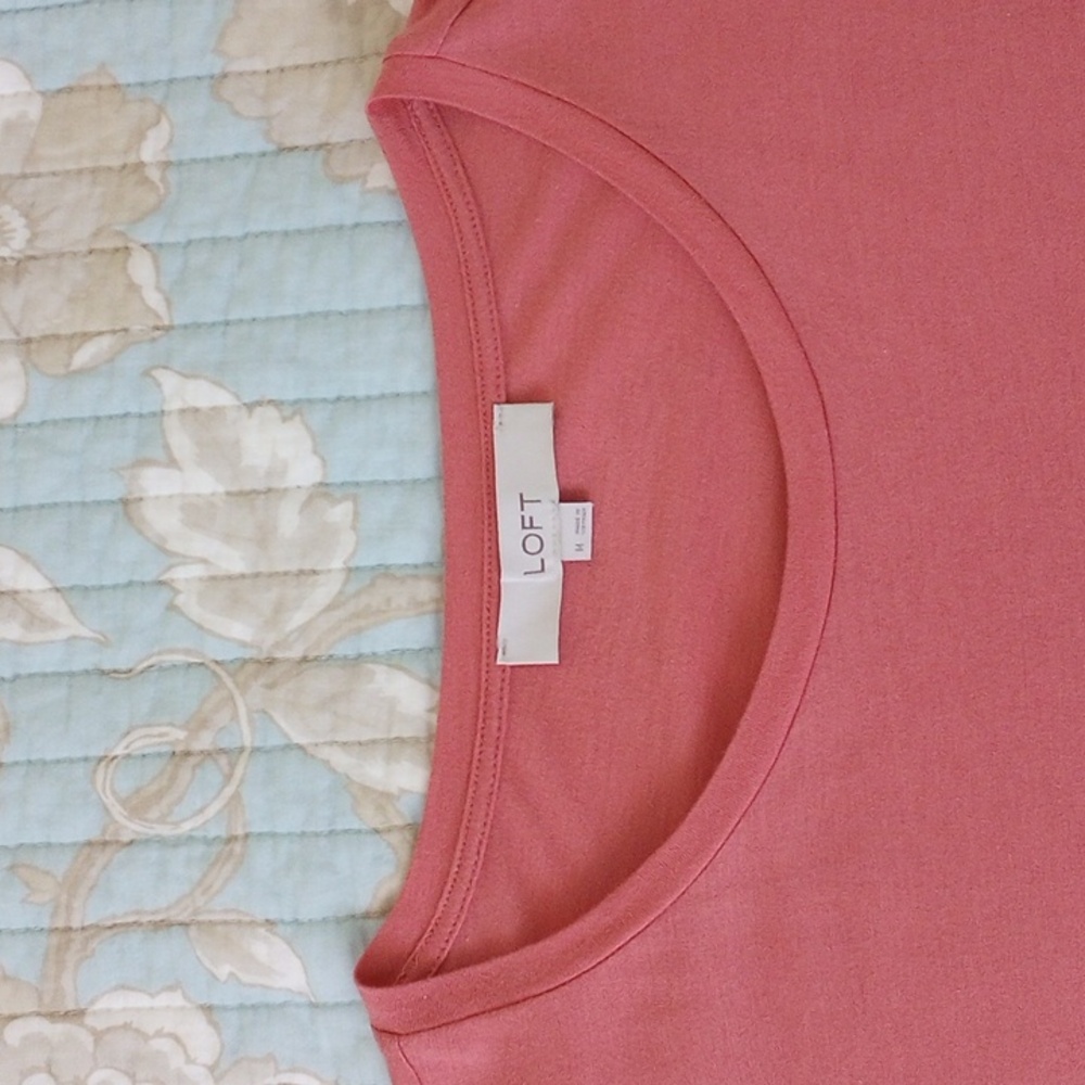 LOFT Boxy T-shirt Salmon Sz M - Picture 7 of 11